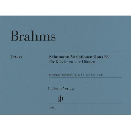  BRAHMS 勃拉姆斯 降E大调舒曼变奏曲 op. 23--钢琴四手联弹 HN 1648 